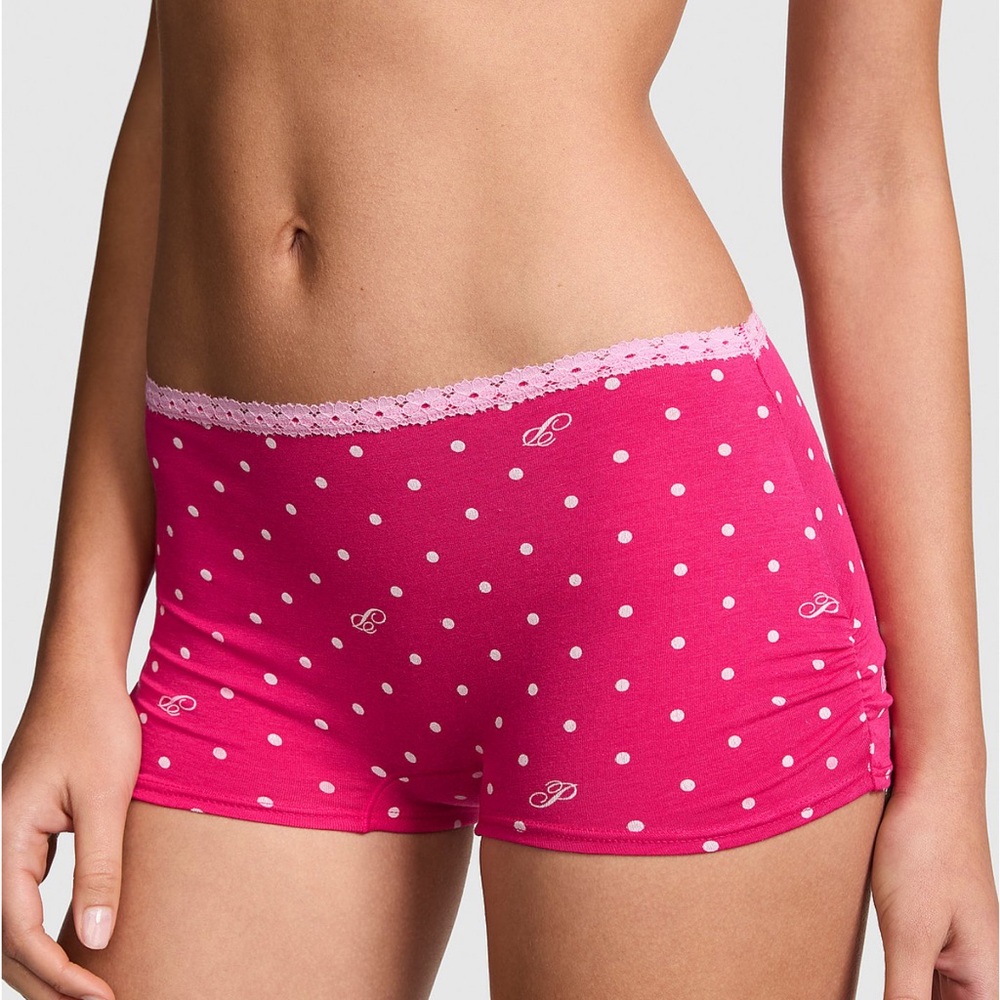 🎀Pink Polka Dot Women's boyshort panties